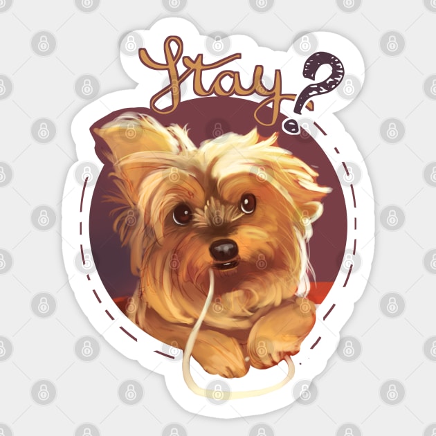 Trufa the Yorkie Sticker by AshenShop